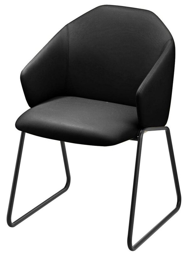 COOQY Kufen-Stuhl Chrom hochglanz oder pulverbeschichtet schwarz