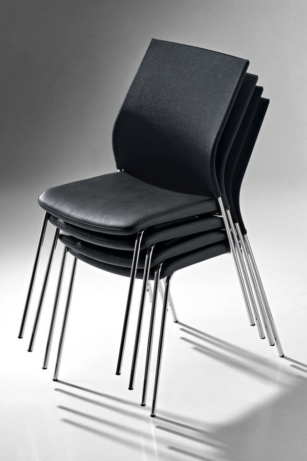 BOW 4-Fuß-Stuhl stapelbar mit Metalluntergestell
