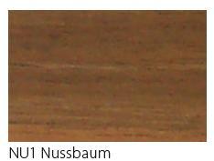 MATRIX Couchtisch Nussbaum Chrom matt 110 x 60 cm